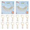Natural Freshwater Pearl Pendant Locking Stitch Markers HJEW-AB00148-1