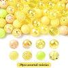 50Pcs 10 Styles Acrylic & Resin Round Beads Sets DIY-YW0012-03B-1