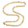 PVD Vacuum Plating 304 Stainless Steel Figaro Chain Necklaces STAS-A051-06G-1