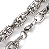 201 Stainless Steel Oval Rope Chain Necklace NJEW-F222-32P-2