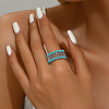 Elegant Vintage Style Brass Wide Hollow Flower Band Ring for Women's Daily Wear OD6362-8-1