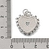Brass Micro Pave Cubic Zirconia Pendants CU-CBAEEA8-13B-P-3