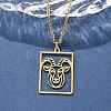304 Stainless Steel Necklace NJEW-D330-01G-10-4