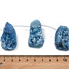 Electroplated Natural Druzy Agate Beads Strands G-N0259-08-2