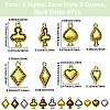 72Pcs 12 Styles Tibetan Style Alloy Pendants FIND-SC0019-42-2