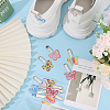 12Pcs 6 Styles Butterfly Acrylic Shoe Charms HJEW-CA00015-4