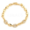 Golden Brass Micro Pave Cubic Zirconia Link Bracelets LS-BJEW-P314-A01-G-1