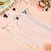 10Pcs 5 Colors  Polyester Resin Bowknot Hair Clips PHAR-CN0001-05-3
