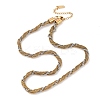4MM 304 Stainless Steel Rope Chain Necklaces NJEW-Z095-01GP-01-3