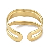 Ion Plating(IP) 304 Stainless Steel Enamel Cuff Finger Rings RJEW-L107-035G-01-3