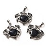 Synthetic Blue Goldstone Heart Pendants KK-K331-01AS-19-1