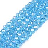 Electroplate Glass Beads Strands EGLA-A044-T4mm-B08-1