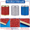 3 Rolls 3 Colors Sparkle Polyester Ribbon with Glitter Powder OCOR-PH0005-54-4