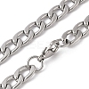 304 Stainless Steel Curb Chain/Twisted Chain Necklaces STAS-A028-N125-3