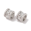 Brass Micro Pave Clear Cubic Zirconia European Beads KK-B100-047P-2