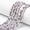 Electroplate Opaque Glass Beads Strands LS-EGLA-A034-P6mm-F17-1