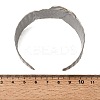 Two Tone 304 Stainless Steel Cuff Bangles SA-CBA90C5-02B-PG-5