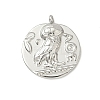 304 Stainless Steel Coin Pendants STAS-K252-19P-1