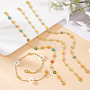 Brass Enamel Link Baseball Cap Chain AJEW-GO00028-4