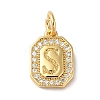 Real 18K Gold Plated Brass Micro Pave Clear Cubic Zirconia Pendants KK-L216-002G-S-1