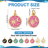 8Pcs 4 Colors Rack Plated Brass Enamel Charms KK-BC0015-22-2