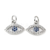 Brass Micro Pave Cubic Zirconia Charms KK-U056-28P-1