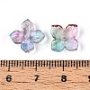 Baking Paint Transparent Glass Bead Caps X-DGLA-N014-04E-3