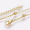 Ion Plating(IP) 304 Stainless Steel Cable Chain Anklets LS-AJEW-P069-03G-3