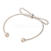 Bowknot Brass Cuff Bangles for Women BJEW-F477-05P-3