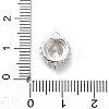 925 Sterling Silver Clear Cubic Zirconia Connector Charms STER-U009-02S-3