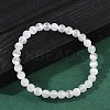 Natural Selenite Round Beaded Stretch Bracelet BJEW-D024-01B-2