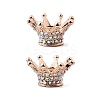 Alloy Rhinestone Crown Beads FIND-NH0001-19RG-1
