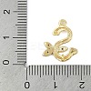 Brass Crystal Rhinestone Letter Links Connector Charms KK-S395-06G-S-3