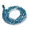 Transparent Electroplate Glass Beads Strands EGLA-A039-T6mm-B01-2