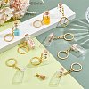 16Pcs Glass Bottle Keychains KEYC-NB00035-4
