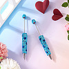 2Pcs Polymer Clay Rhinestones Ball-Point Pen OFST-TA0001-03F-4