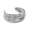304 Stainless Steel Cuff Bangles for Women BJEW-B104-12P-2