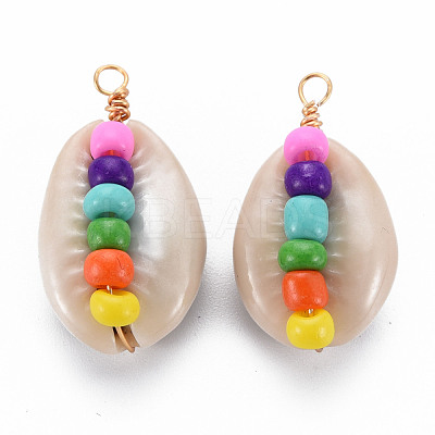 Cowrie Shell Pendants SHEL-S276-140-1