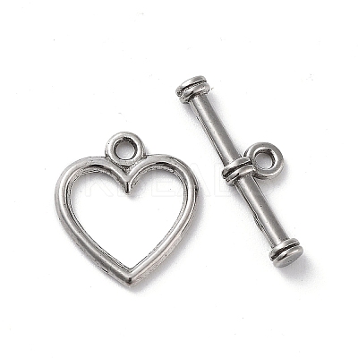 Non-Tarnish 304 Stainless Steel Toggle Clasps X-STAS-A092-08B-P-1