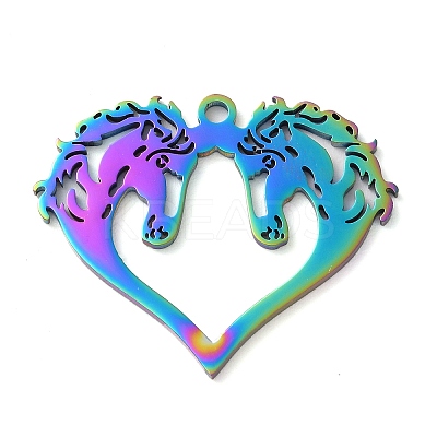 304 Stainless Steel Pendants STAS-R116-10RC-1