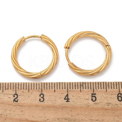 304 Stainless Steel Twist Hoop Earrings for Women LS-EJEW-A130-02C-G-1