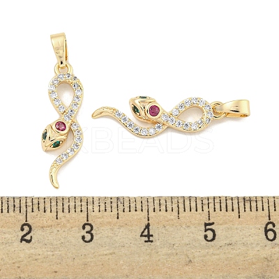 Brass Micro Pave Cubic Zirconia Pendants KK-S386-33G-1