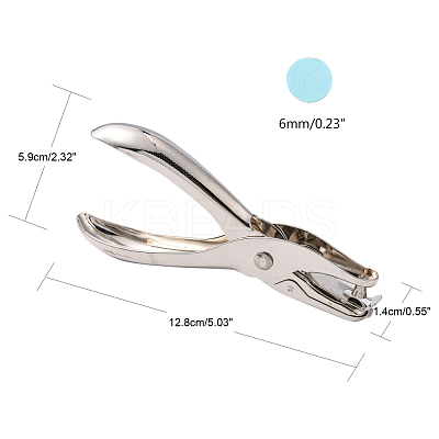 Iron Single Hole Puncher for Craft Paper TOOL-R089-02-1