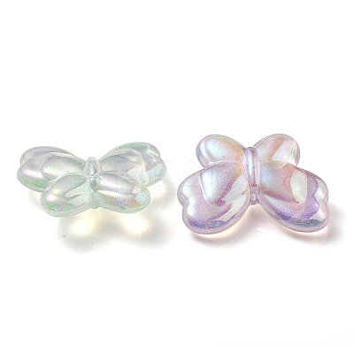UV Plating Luminous Transparent Acrylic Beads OACR-P010-11-1