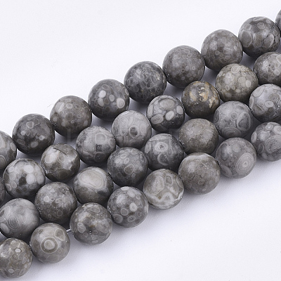 Natural Maifanite/Maifan Stone Beads Strands X-G-Q462-8mm-21-1