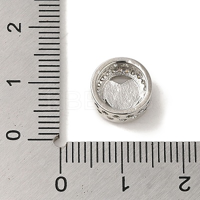 Rack Plating Brass Micro Pave Clear Cubic Zirconia with Enamel Beads KK-P267-17P-1