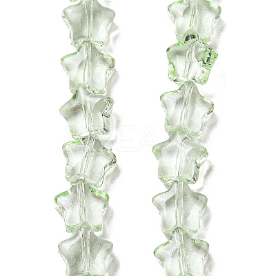 Baking Paint Transparent Glass Beads Strands DGLA-A07-T8mm-KD06-1