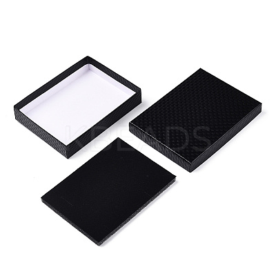 Rhombus Textured Cardboard Jewelry Boxes LS-CBOX-T006-01A-1