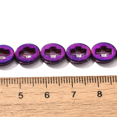 Electroplated Synthetic Non-magnetic Hematite Beads Strands G-L613-Z01-02C-1