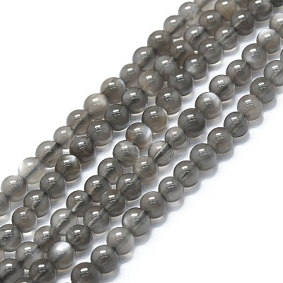 Natural Grey Moonstone Beads Strands G-A245-A05-01-1